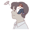 Image of young person deep in thought