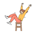 image of young person moving back and forth