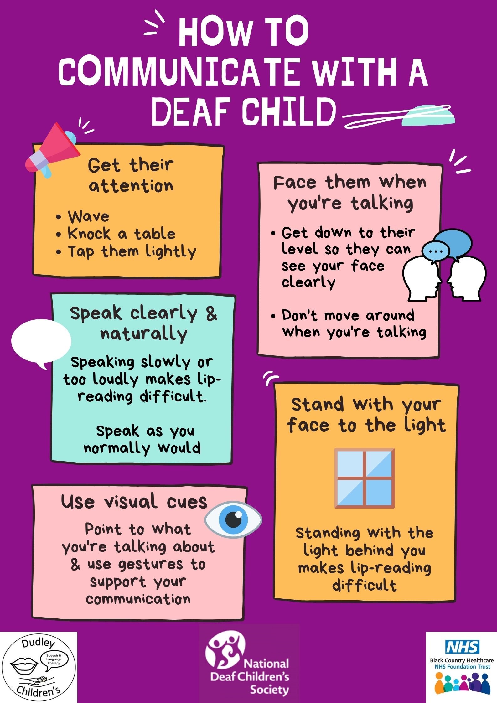 How to communciate with a deaf child